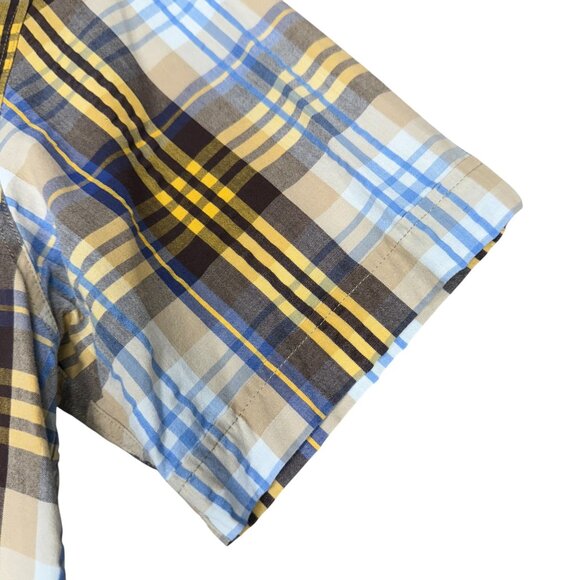 EUC Men's TOMMY‎ BAHAMA Island Crafted Plaid Short Sleeve Shirt | Size M - Picture 3 of 9